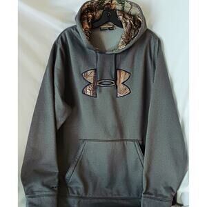 Under Armour Gray Men's Camo Hunting Fleece Hoodie Sweatshirt Size XL